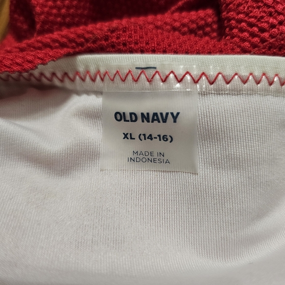 Old Navy Girls Red One Shoulder Waist Cutout Swimsuit XL - Picture 2 of 3